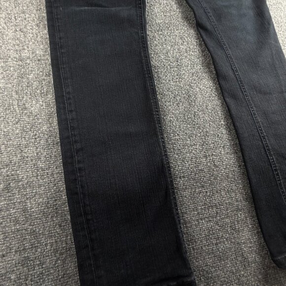 Nudie Jeans Tube Kelly Black Black Cotton Stretch Denim Jeans Adult ACTL 32X32 - Picture 5 of 16